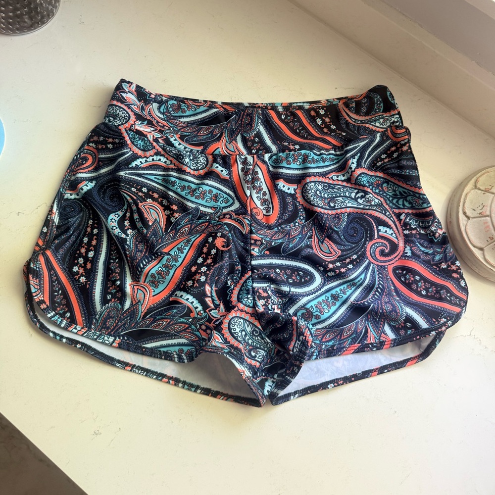 Paisley Leaf Swim Shorts